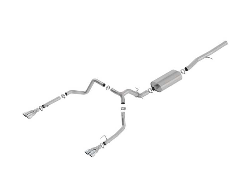 Borla 140782 Touring 3.5-in Cat-Back Exhaust Chrome Tip for 2019-2023 Silverado/Sierra 1500 6.2
