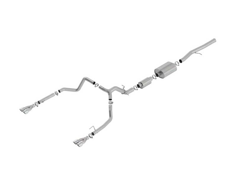 Borla 140783 S-Type 3.5-in Cat-Back Exhaust with Chrome Tip for 2019-2023 Silverado/Sierra 1500 6.2