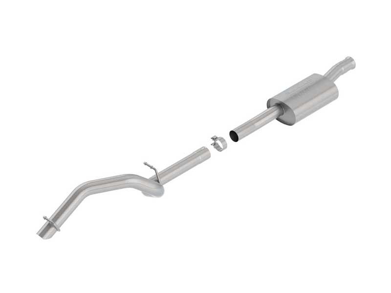 Borla 140787 S-Type 2.75-in Cat-Back Exhaust with Brushed Tip for 2018-2023 Wrangler JL 2.0T
