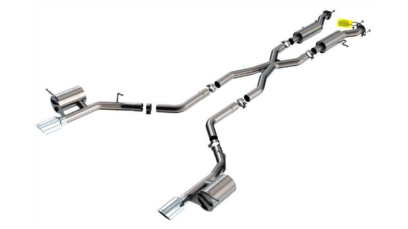 Borla 140792 ATAK 2.75" Cat-Back Exhaust With X-Pipe with Chrome Tip for 2018-2023 Durango SRT 6.4