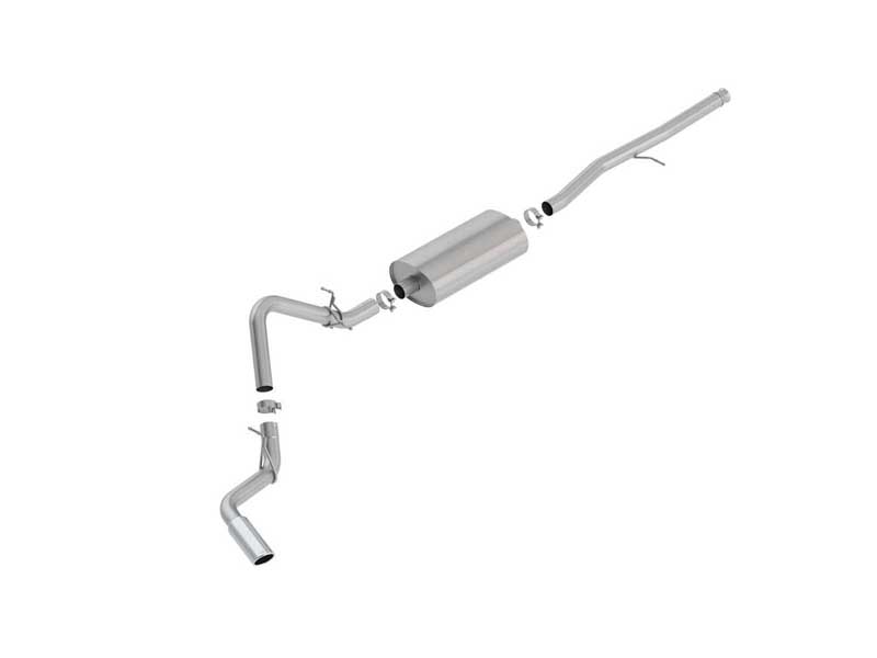 Borla 140793 Touring 3-in Cat-Back Exhaust 4-in Chrome Tip for 2019-2025 Silverado/Sierra 1500 4.3 5