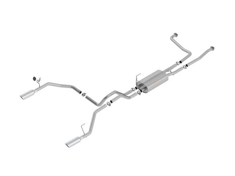 Borla 140796 S-Type 2.25-in Cat-Back Exhaust With H-Pipe Round 4-in Chrome Tip for 2016-2023 Titan 5