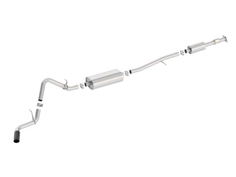 Borla 140800BC S-Type 3-in Cat-Back Exhaust with 4-in Black Tip for 2019-2025 Silverado/Sierra 1500 