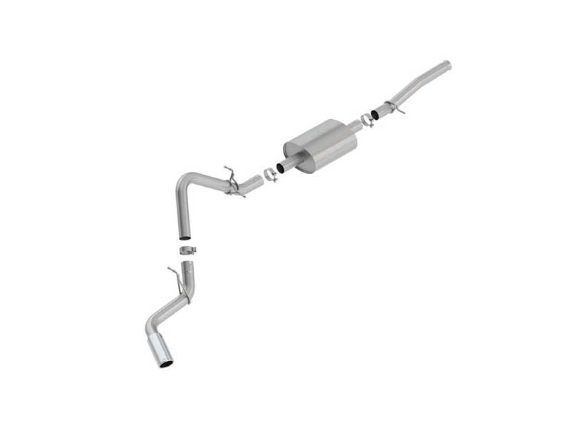 Borla 140805 S-Type 3-in Cat-Back Exhaust Chrome Tip for 2019-2025 Silverado/Sierra 1500 5.3