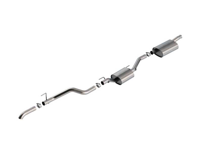 Borla 140808 Touring 2.75-in Cat-Back Exhaust with Brushed Tip for 2020-2025 Gladiator JT 3.6