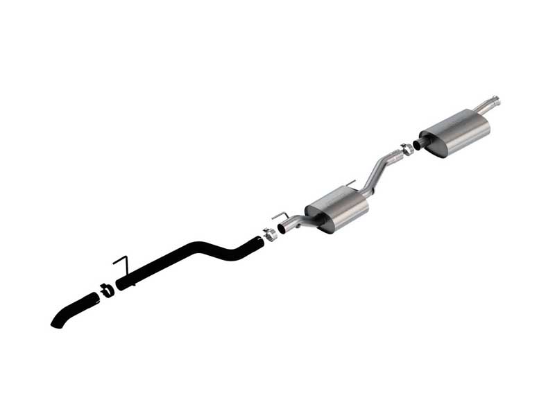 Borla 140808CB Touring 2.75-in Cat-Back Exhaust with Black Tip for 2020-2025 Gladiator JT 3.6