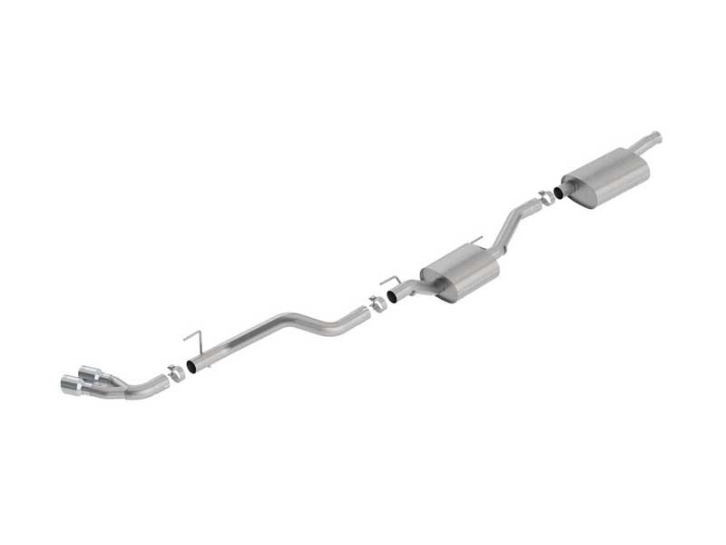 Borla 140811 Touring 2.75-in Cat-Back Exhaust with Chrome Tip for 2020-2025 Gladiator JT 3.6