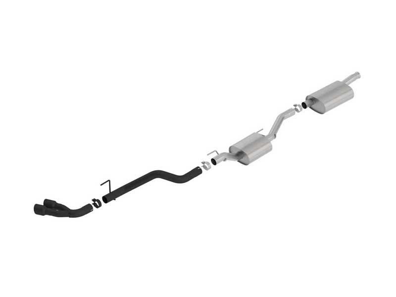 Borla 140811CB Touring 2.75-in Cat-Back Exhaust with Black Tip for 2020-2025 Gladiator JT 3.6