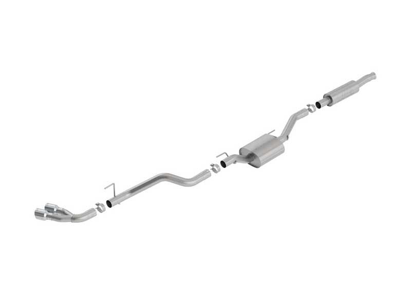 Borla 140812 S-Type 2.75-in Cat-Back Exhaust with Chrome Tip for 2020-2025 Gladiator JT 3.6