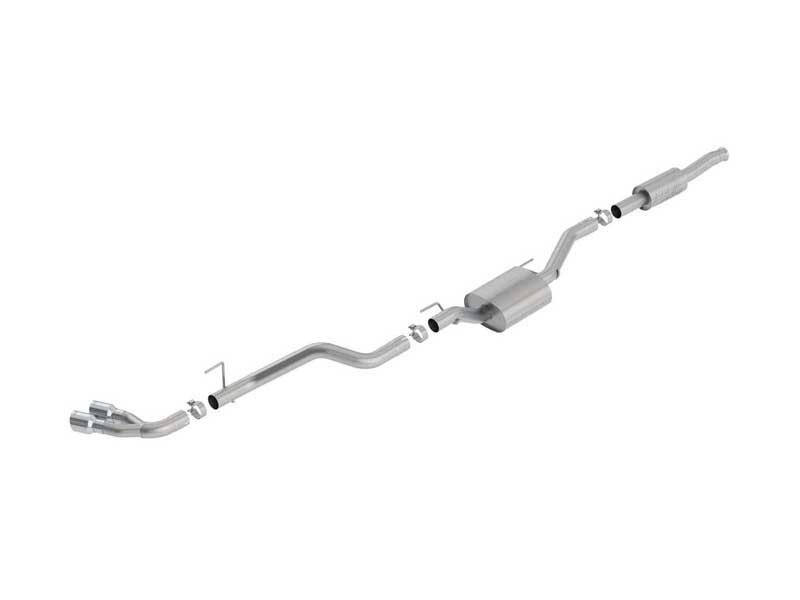 Borla 140813 ATAK 2.75-in Cat-Back Exhaust Round 3.5-in Chrome Tip for 2020-2025 Gladiator JT 3.6