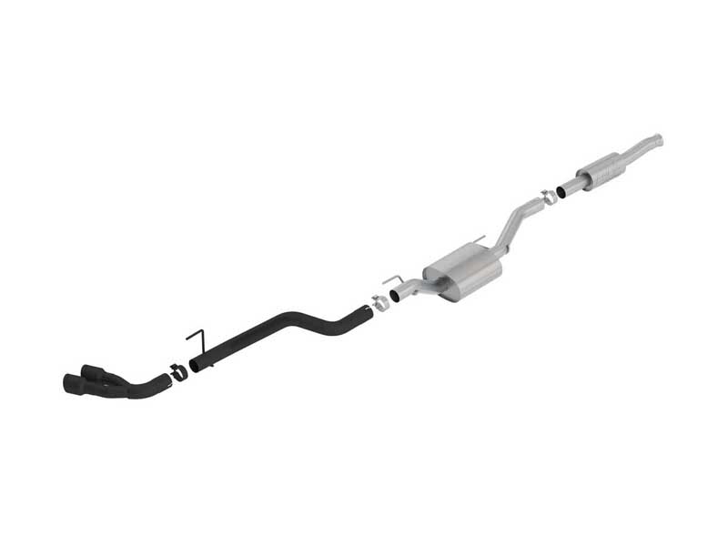Borla 140813CB ATAK 2.75-in Cat-Back Exhaust Round 3.5-in Black Tip for 2020-2025 Gladiator JT 3.6