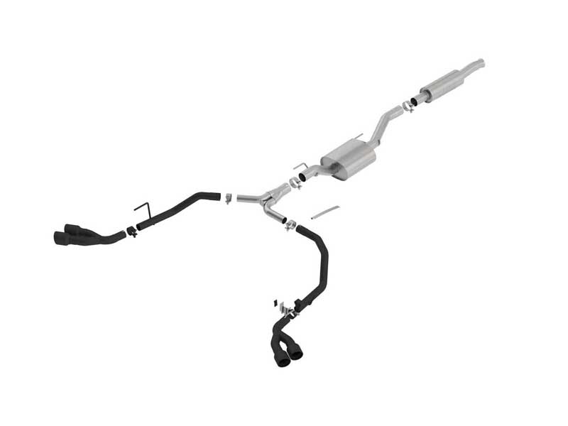Borla 140815CB S-Type 2.75-in Cat-Back Exhaust Round 3.5-in Black Tip for 2020-2025 Gladiator JT 3.6