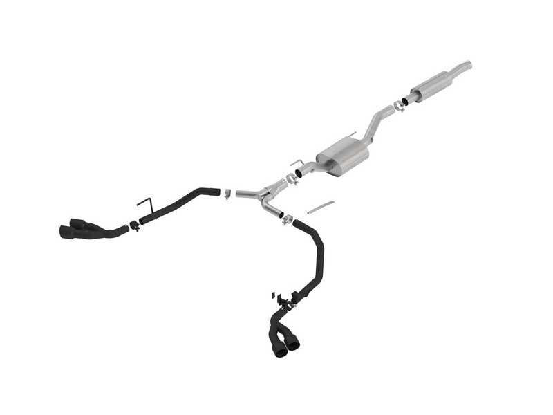 Borla 140816CB ATAK 2.75-in Cat-Back Exhaust Round 3.5-in Black Tip for 2020-2025 Gladiator JT 3.6