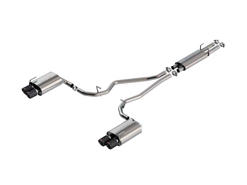 Borla 140820CF S-Type 2.25" Cat-Back Exhaust for 2020-2025 Explorer ST/Platinum Aviator 3.0