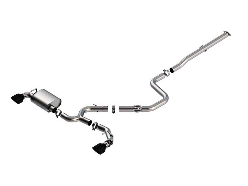 Borla 140832BC ATAK 3-in Cat-Back Exhaust Round 5-in Black Tip for 2019-2022 Veloster N 2.0