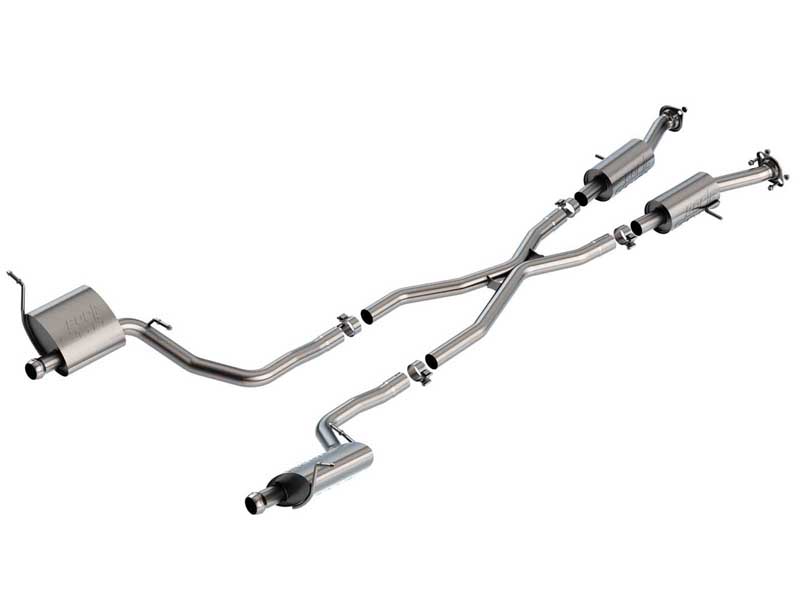 Borla 140836 S-Type 2.25-in Cat-Back Exhaust With X-Pipe 2014-2021 Grand Cherokee 3.6 High Alt Summi