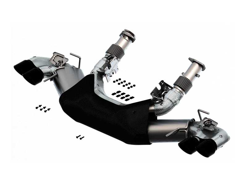 Borla 140838BC S-Type 3-in Cat-Back Exhaust with Black Tip for 2020-2024 Corvette C8 6.2