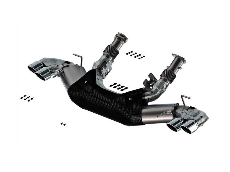 Borla 140840 S-Type 3-in Cat-Back Exhaust Round 4-in Chrome Tip for 2020-2024 Corvette C8 6.2