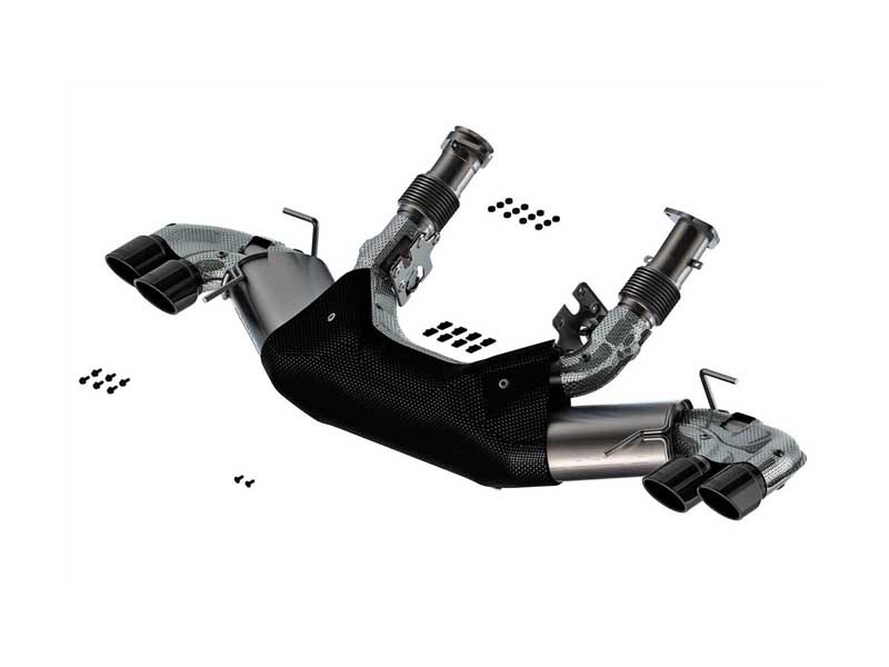 Borla 140840BC S-Type 3-in Cat-Back Exhaust Round 4-in Black Tip for 2020-2024 Corvette C8 6.2
