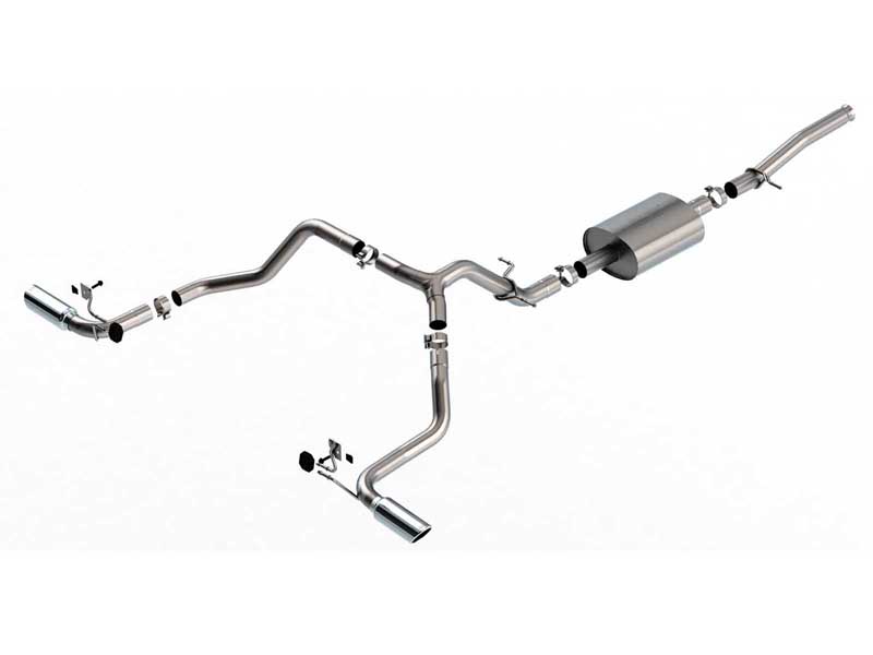 Borla 140842 S-Type 3" Cat-Back Exhaust with 4" Chrome Tips, 2019-2020 Chevrolet Silverado 5.3