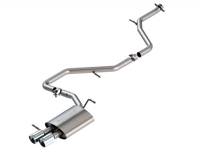 Borla 140845 S-Type 2" Cat-Back Exhaust Round Chrome Tip for 2020-2025 Corolla SE/XSE Sedan 2.0