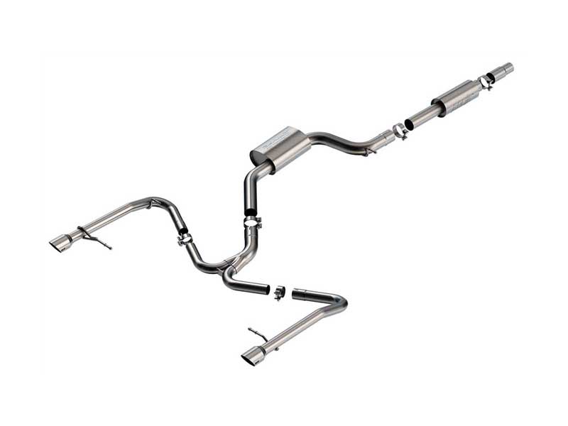 Borla 140850SB S-Type 3" Cat-Back Exhaust with Round Brushed Tip for 2019-2021 VW Jetta GLI MK7 2.0