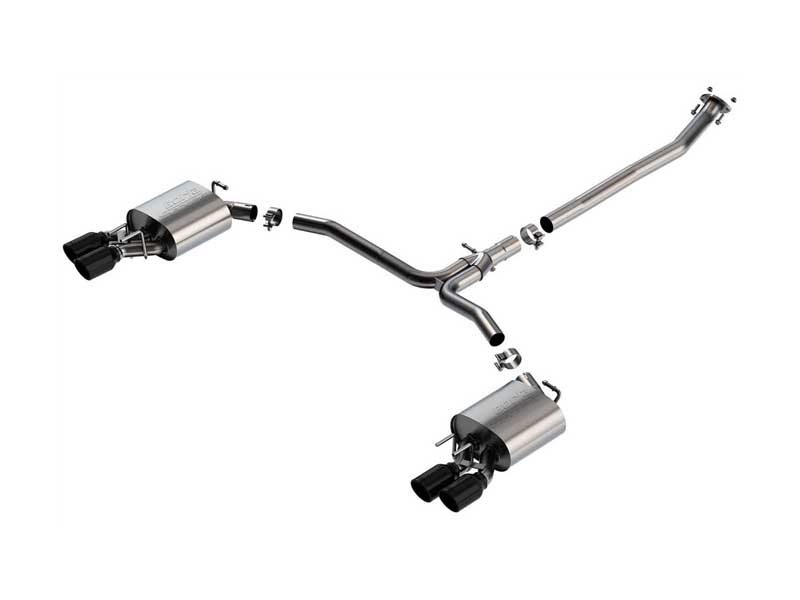 Borla 140853BC S-Type 2.5" Cat-Back Exhaust Round 3.5" Black Tip for 2018-2024 Camry XSE 2.5