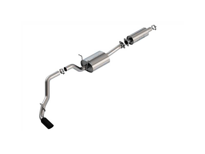 Borla 140860BC S-Type 3-in Cat-Back Exhaust Round 4-in Black Tip for 2019-2023 RAM 1500 3.6