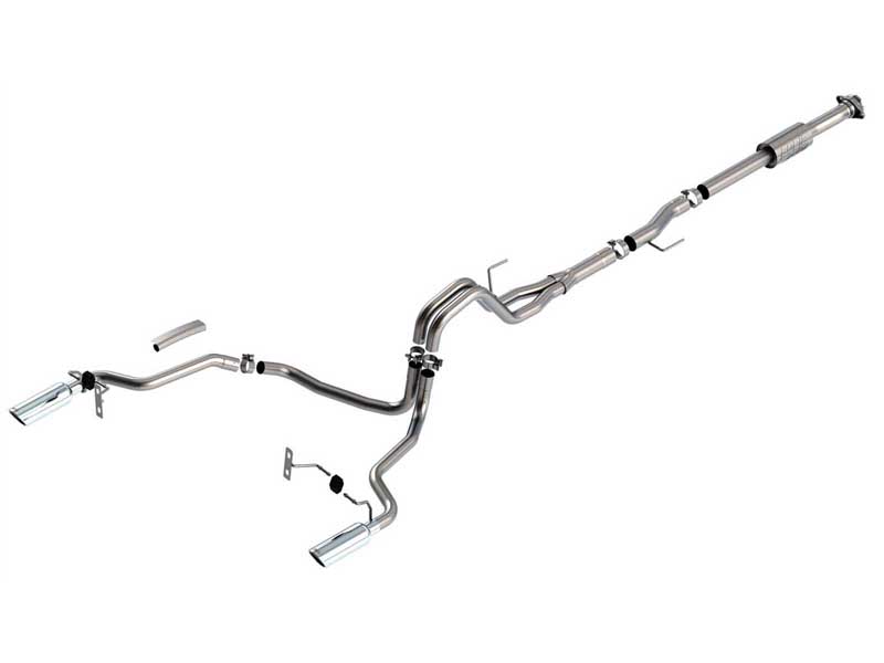 Borla 140864 ATAK 3" Cat-Back Exhaust Round 4" Chrome Tip for 2021-2025 F-150 2.7/3.5