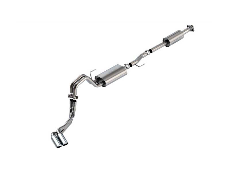 Borla 140873 Touring 3" Cat-Back Exhaust Round 4" Chrome Tip for 2021-2025 F-150 5.0 CCSB ECSTB