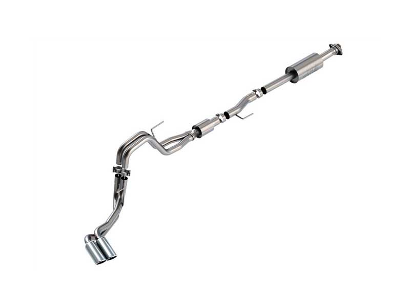 Borla 140874 S-Type 3" Cat-Back Exhaust Round 4" Chrome Tip for 2021-2025 F-150 5.0 CCSB ECSTB