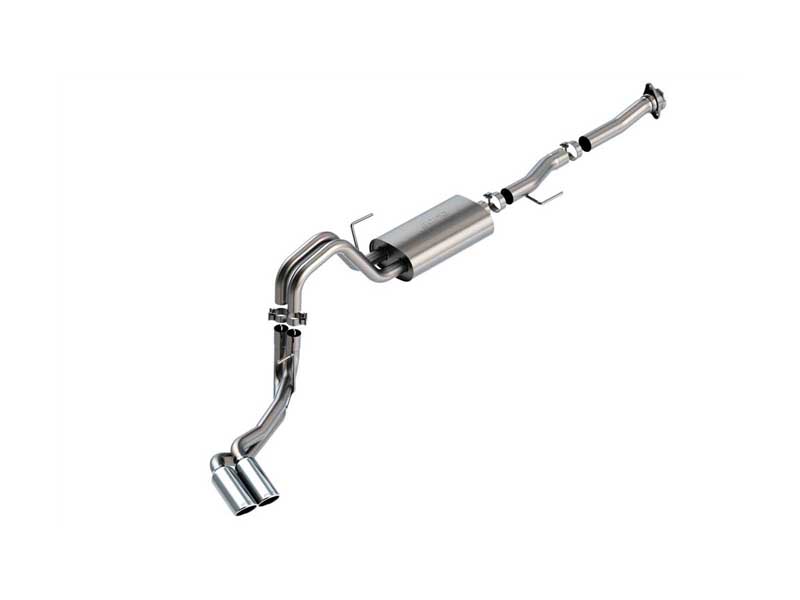 Borla 140876 S-Type 3" Cat-Back Exhaust Round 4" Chrome Tip for 2021-2025 F-150 5.0 RCSTB