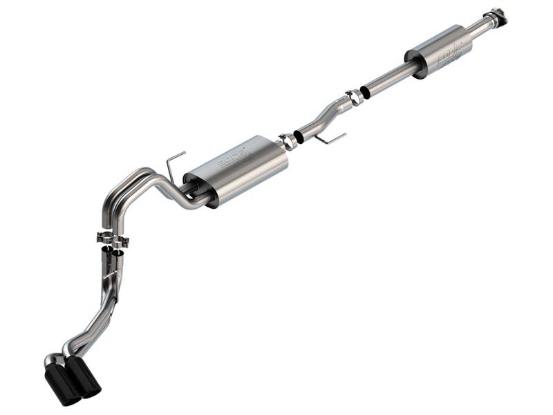 Borla 140881BC ATAK 3" Cat-Back Exhaust Round 4" Black Tip for 2021-2025 F-150 3.3 CCSB ECSTB