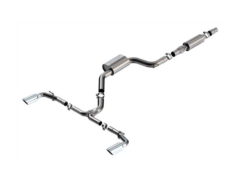 Borla 140883 S-Type 3" Cat-Back Exhaust Round 4" Brushed Tip for 2022-2023 VW GTI MK8 2.0