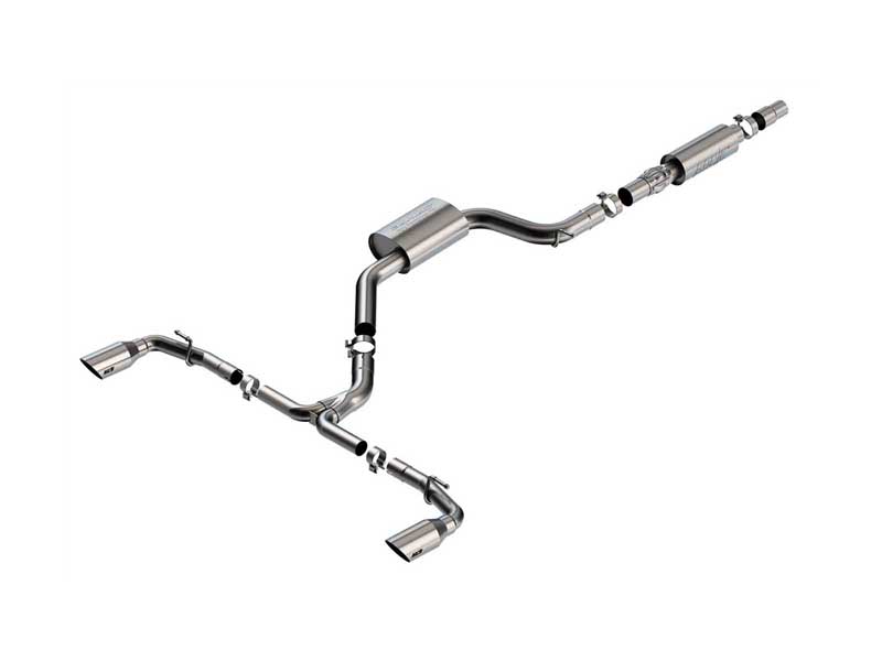 Borla 140883SB S-Type 3" Cat-Back Exhaust Round 4" Brushed Tip for 2022-2023 VW GTI MK8 2.0