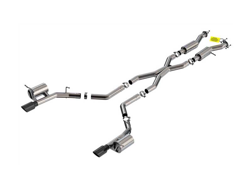 Borla 140885BC S-Type 3" Cat-Back Exhaust With X-Pipe for 2021-2023 Durango SRT Hellcat 6.2