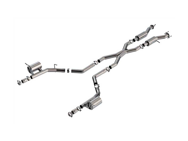Borla 140887 S-Type 3" Cat-Back Exhaust With X-Pipe for 2021-2025 Durango SRT Hellcat 6.2
