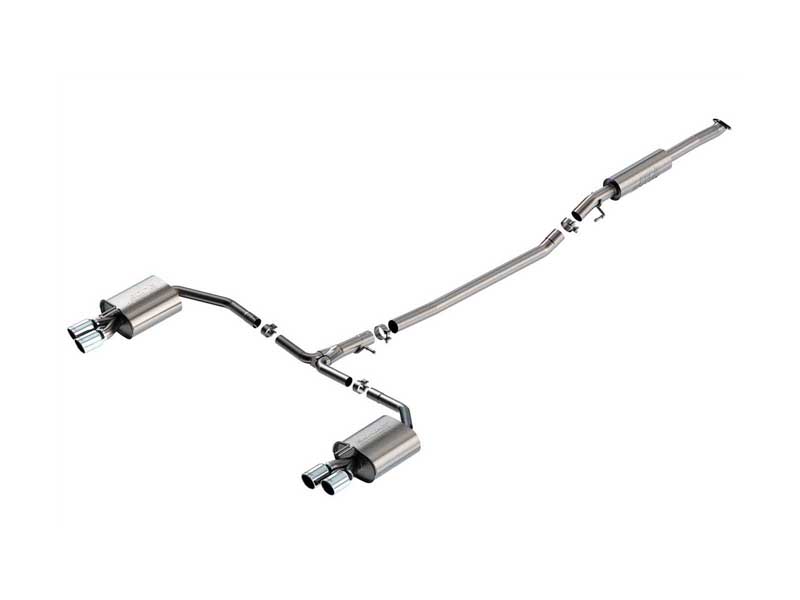 Borla 140891 S-Type 2.75" Cat-Back Exhaust Round 3.5" Chrome Tip for 2021-2024 Kia K5 GT 2.5