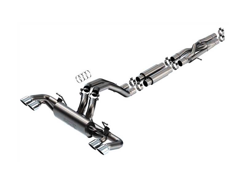 Borla 140893 ATAK 3" Cat-Back Exhaust Round 4" Chrome Tip for 2021-2023 Wrangler Rubicon 392 6.4
