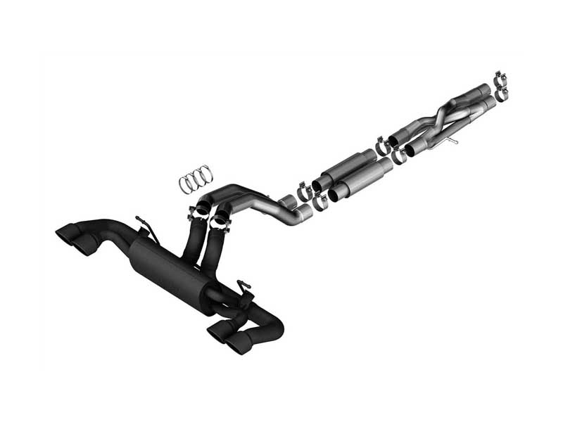 Borla 140893CB ATAK 3" Cat-Back Exhaust Round 4" Chrome Tip for 2021-2023 Wrangler Rubicon 392 6.4