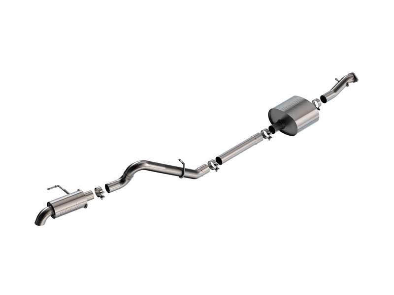 Borla 140901 Touring 2.75-in Cat-Back Exhaust with Brushed Tip for 2021-2023 Bronco 2.7 4WD 2DR/4DR