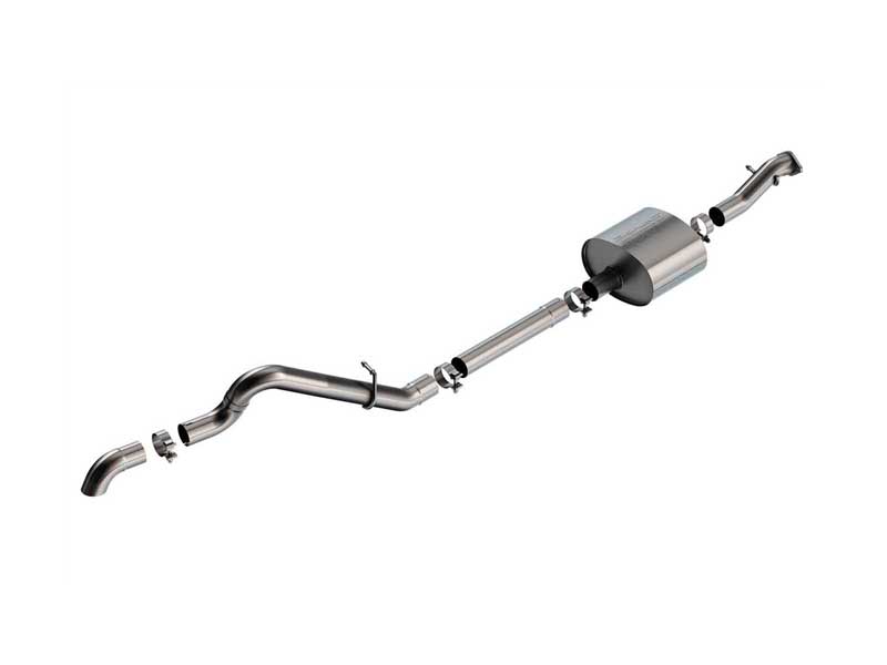 Borla 140902 S-Type 2.75-in Cat-Back Exhaust with Brushed Tip for 2021-2023 Bronco 2.7 4WD 2DR/4DR