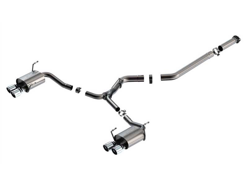 Borla 140907 S-Type 3" Cat-Back Exhaust Round 3.5" Chrome Tip for 2022-2025 WRX 2.4T