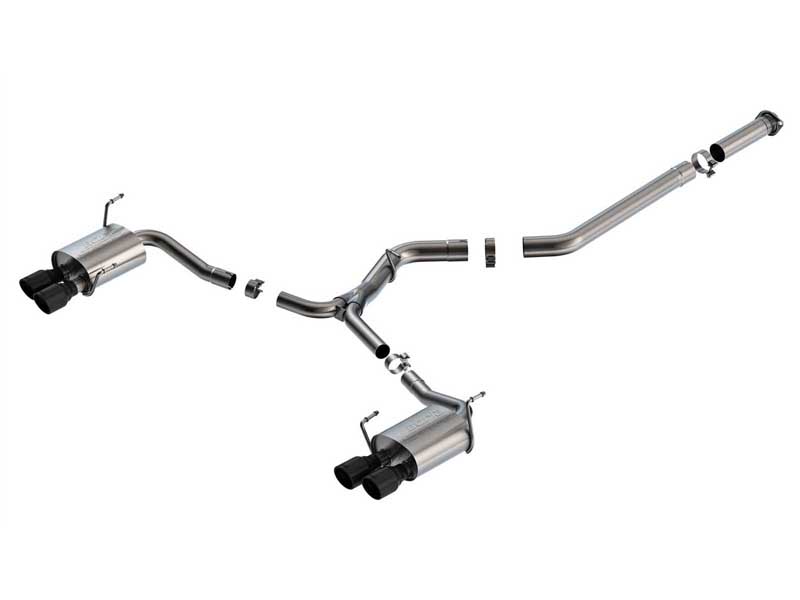 Borla 140907CB S-Type 3" Cat-Back Exhaust Round 3.5" Black Tip for 2022-2025 WRX 2.4T