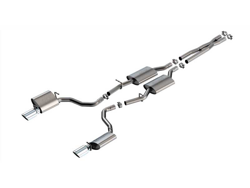 Borla 140917 S-Type 2.25-in Cat-Back Exhaust With X-Pipe with Chrome Tip for 2019-2023 Charger GT 3.