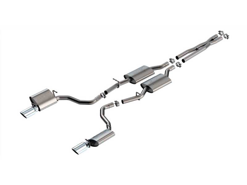 Borla 140918 ATAK 2.25-in Cat-Back Exhaust With X-Pipe & 4.5-in Chrome Tip for 2019-2023 Charger GT 