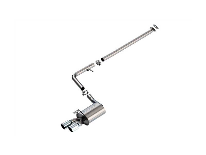 Borla 140921 S-Type 2.25" Cat-Back Exhaust with Chrome Tip for 2021-2023 Sonata SEL Plus 1.6T