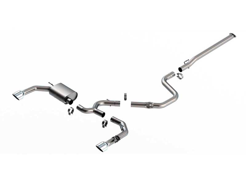 Borla 140925 ATAK 3" Cat-Back Exhaust With AEV Round 5" Chrome Tip for 2022-2023 Elantra N 2.0