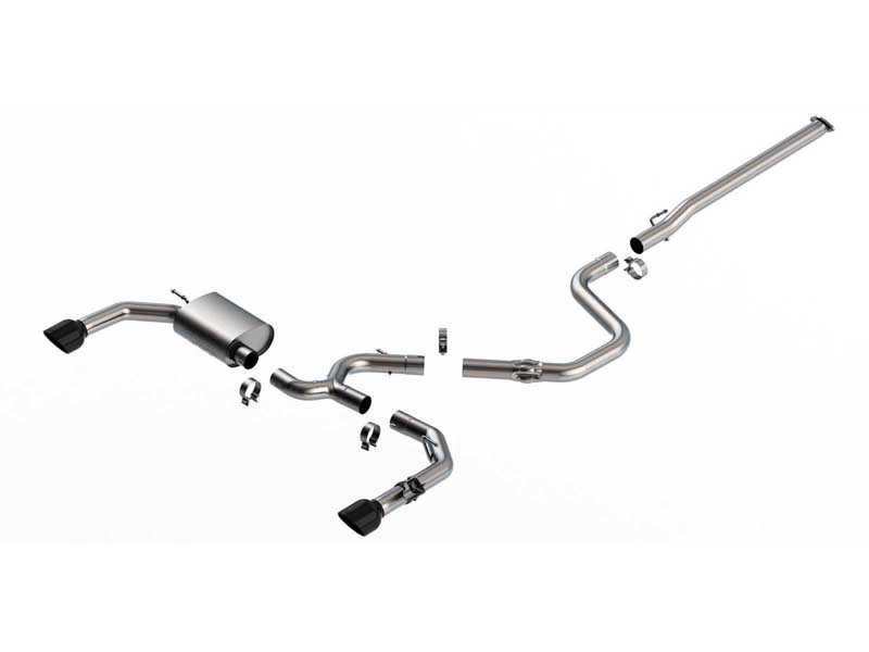 Borla 140925BC ATAK 3" Cat-Back Exhaust With AEV Round 5" Black Tip for 2022-2023 Elantra N 2.0
