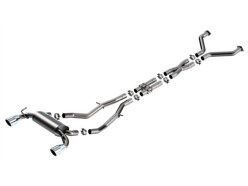 Borla 140929 S-Type 2.5" Cat-Back Exhaust With X-Pipe with Chrome Tip for 2023-2024 Nissan Z 3.0
